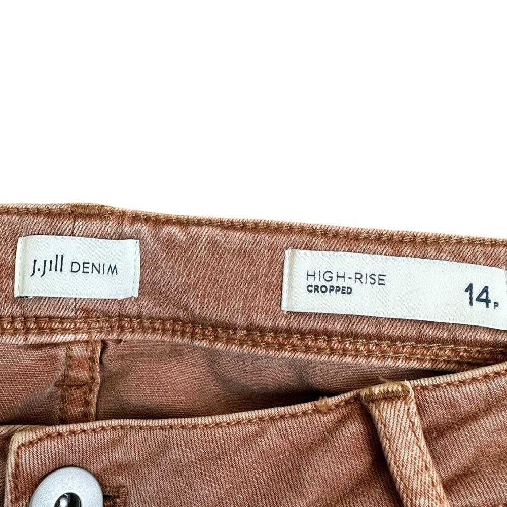 J Jill Denim High Rise Cropped Jeans Size 14 Petite Light Auburn NWT - Picture 5 of 8